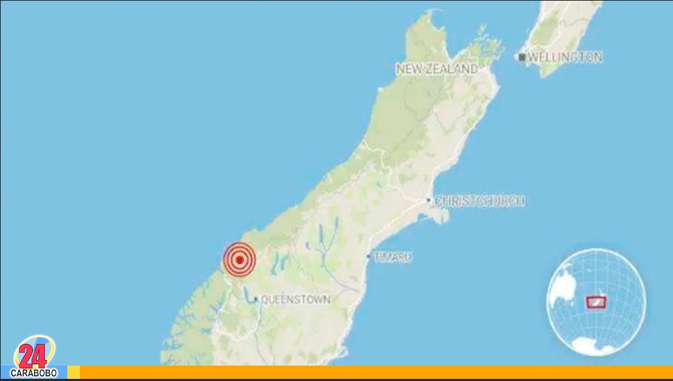 Temblor de magnitud 5.3 sacudió a Nueva Zelanda