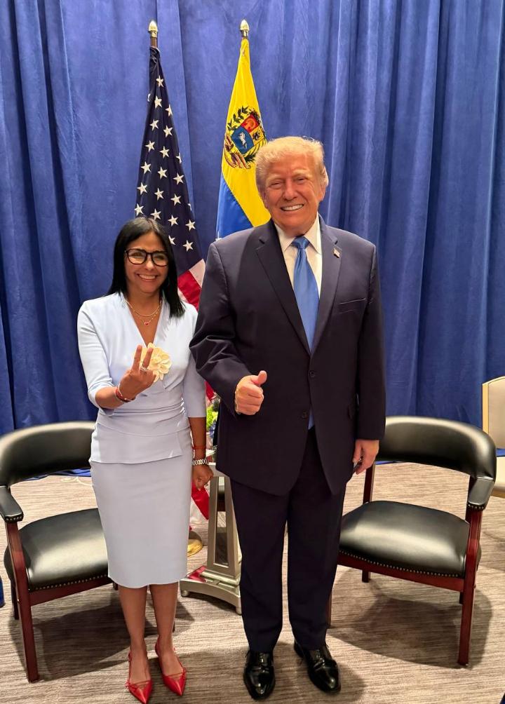 Presidenta (e) Delcy Rodríguez se reunió con Donald Trump