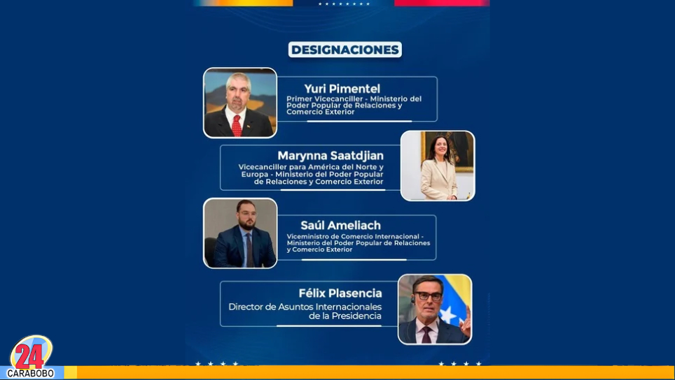 Designan equipo diplomático en Venezuela