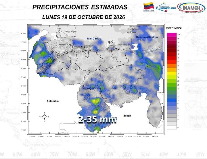 Estado del clima hoy 19 de octubre de 2026