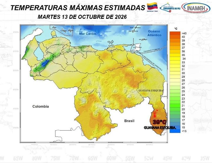 Estado del tiempo hoy 13 de octubre de 2026