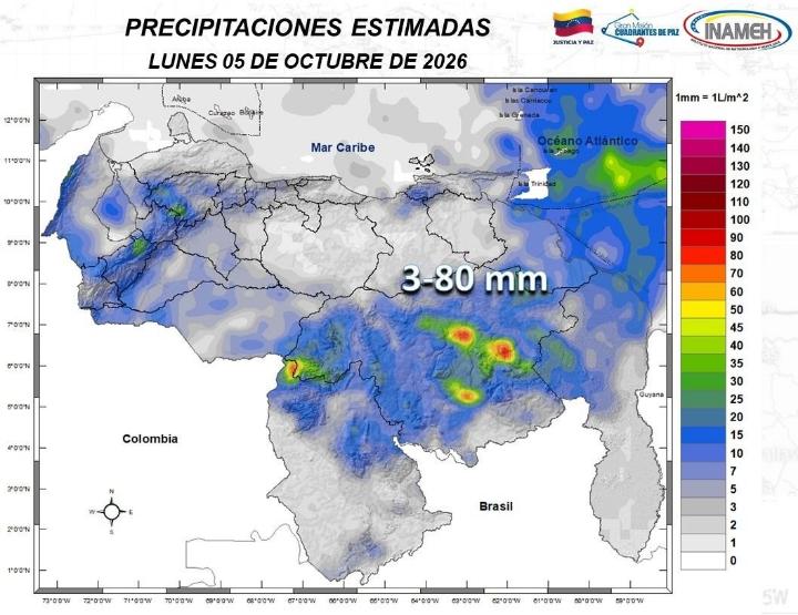 Estado del tiempo hoy 5 de octubre de 2026