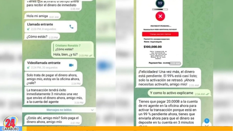 Estafa por Telegram con Cristiano Ronaldo de IA (1)