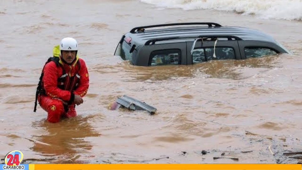 Inundaciones en la isla Creta de Grecia