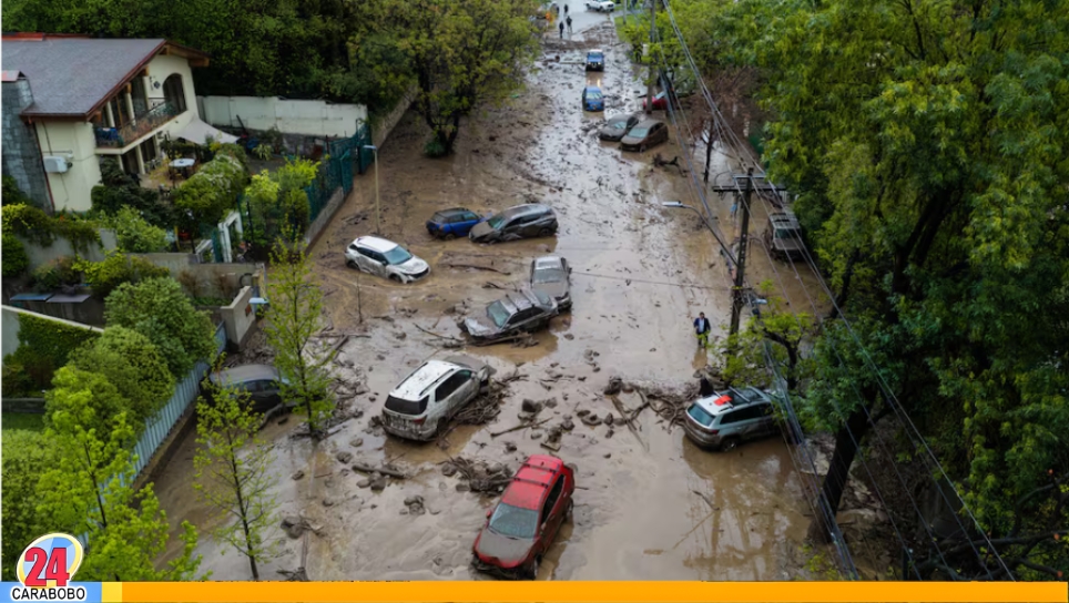 Lluvias causan aluvión en Chile