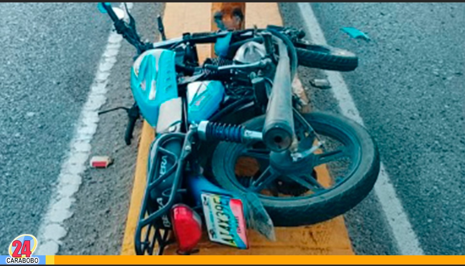Accidente de moto en la Carretera Cagua Turmero