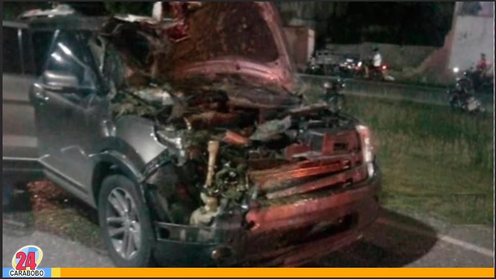 Camioneta chocó contra una yegua en Charallave