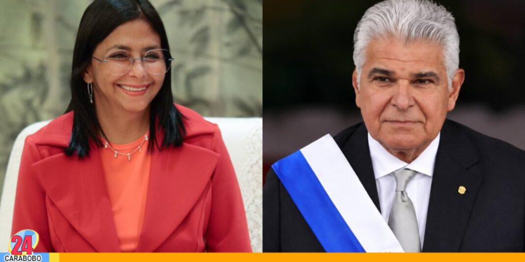 Delcy Rodríguez conversó con José Raúl Mulino