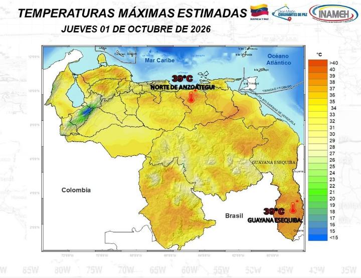 Estado del tiempo hoy 1º de octubre de 2026