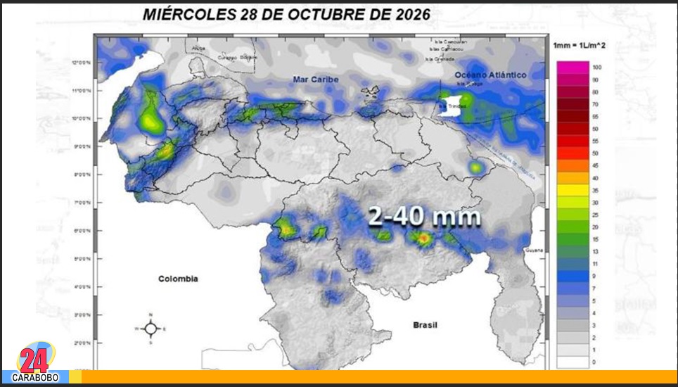 lluvias en estas zonas de Venezuela