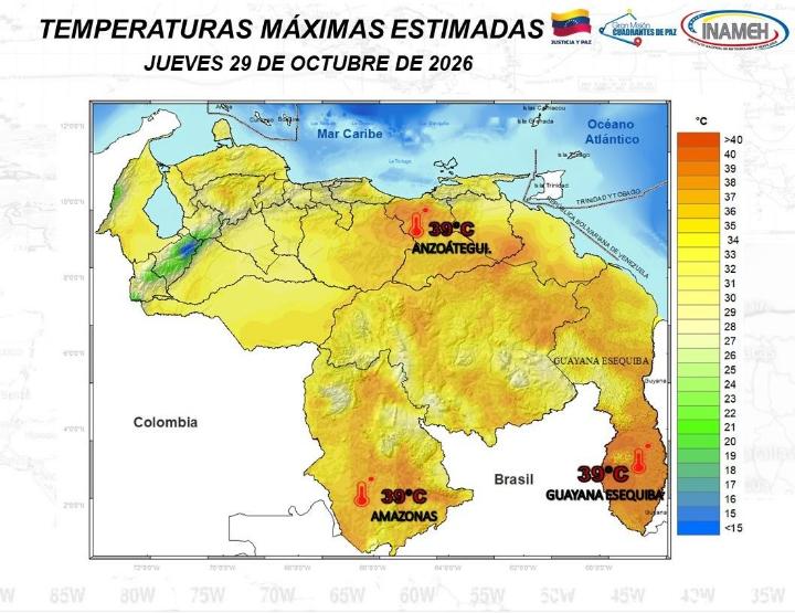 El estado del clima hoy 29 de octubre en Venezuela