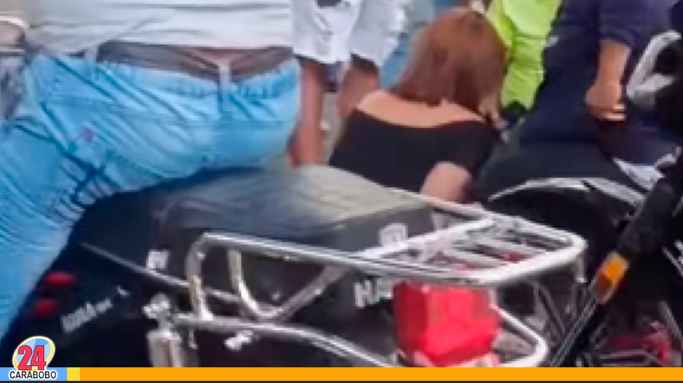 motorizada lesionada en la avenida Lara
