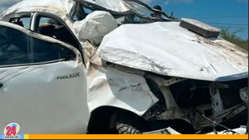 accidente de tránsito en la carretera Morón Coro